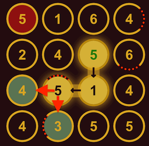 Intermediate game board stat with wall